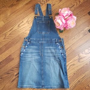 J.Crew Crewcuts Girls Denim Overall Dress Size 14